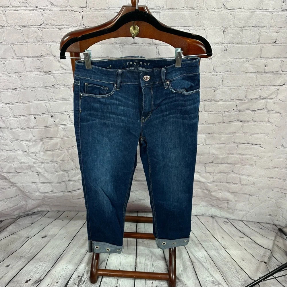 white house black market the straight crop jeans Size 4 preppy boho casual